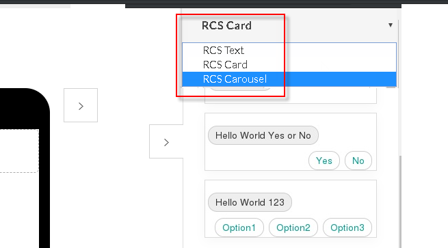 RCS Card Options RCS Card Options