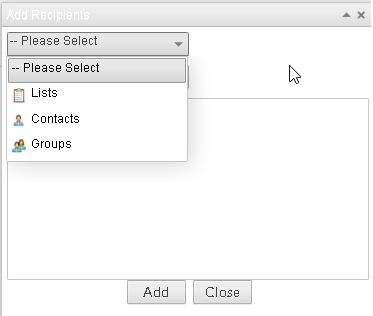 Contacts/Groups/Lists Contacts/Groups/Lists